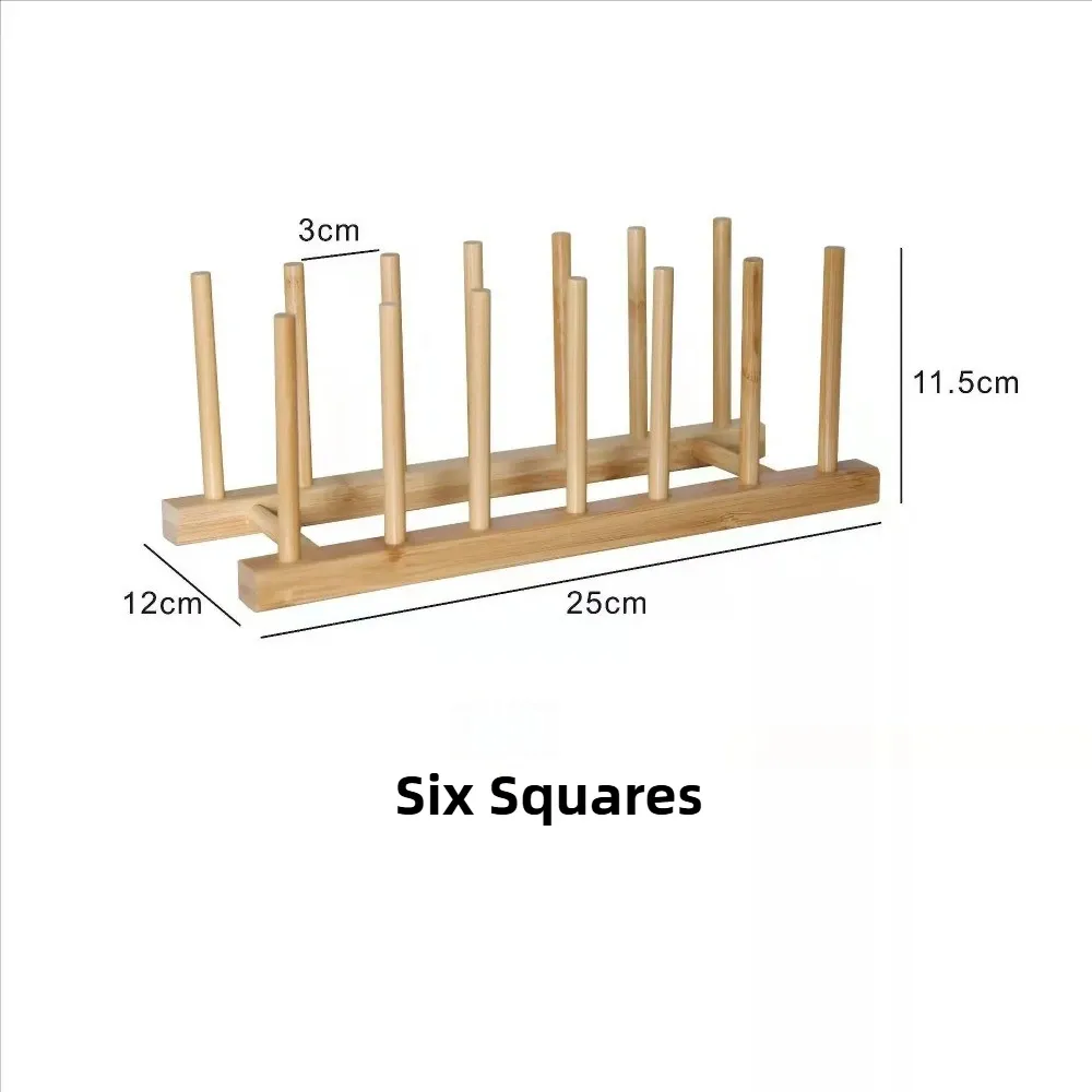 Égouttoir de rangement DIY en bambou et bois pour placards, organisateur de cuisine pour assiettes, planches à découper, tasses et couvercles de casseroles 11