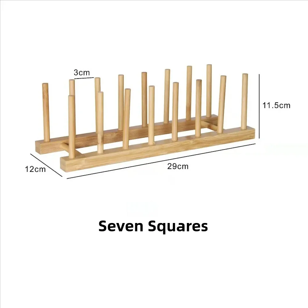 Égouttoir de rangement DIY en bambou et bois pour placards, organisateur de cuisine pour assiettes, planches à découper, tasses et couvercles de casseroles 8
