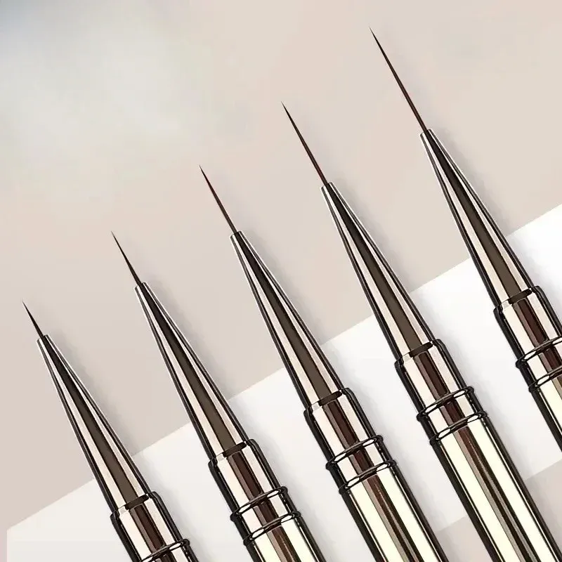 Pinceaux à rayures pour ongles, tailles 6, 9, 12, 15, 18 et 25 mm