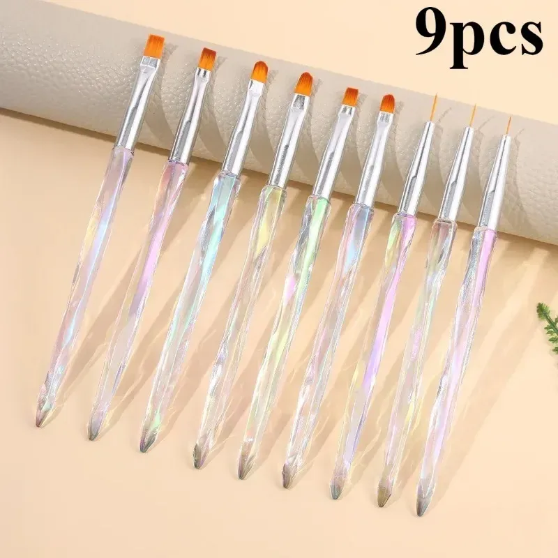 Pinceaux à rayures pour ongles, tailles 6, 9, 12, 15, 18 et 25 mm 13