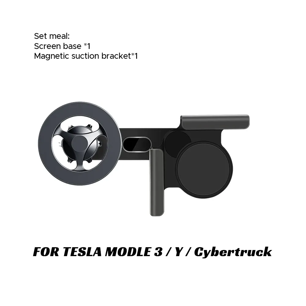 Support magnétique pour voiture avec chargeur sans fil 15W/25W compatible Qi2 et MagSafe, pour Tesla Model Y Juniper 2026, Model 3 et BYD 8