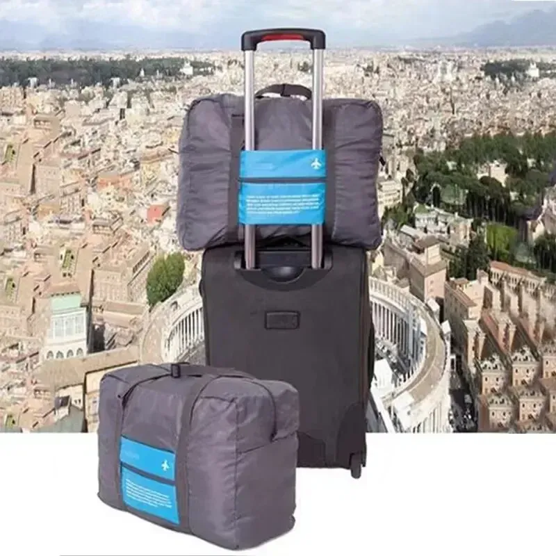Sac de voyage étanche grande capacité en nylon, pliable, mixte 2
