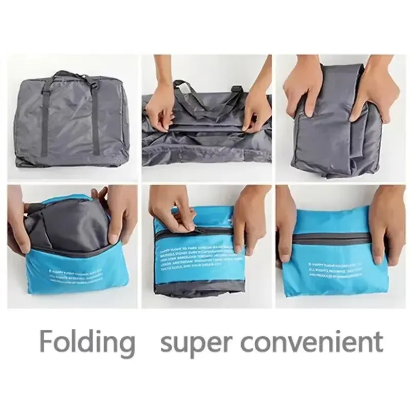 Sac de voyage étanche grande capacité en nylon, pliable, mixte 6