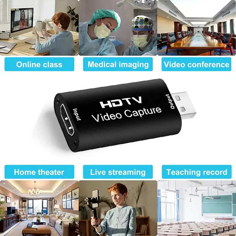 Carte de capture vidéo 4K en métal HDMI vers USB 2.0 – Enregistrement 1080p pour Switch, Xbox et PS4/PS5 5