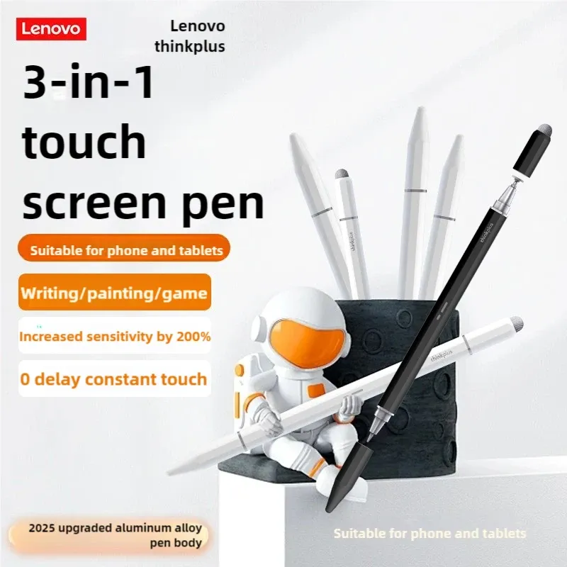 Stylet Lenovo Universa pour écran capacitif, compatible Android et iOS, à trois pointes