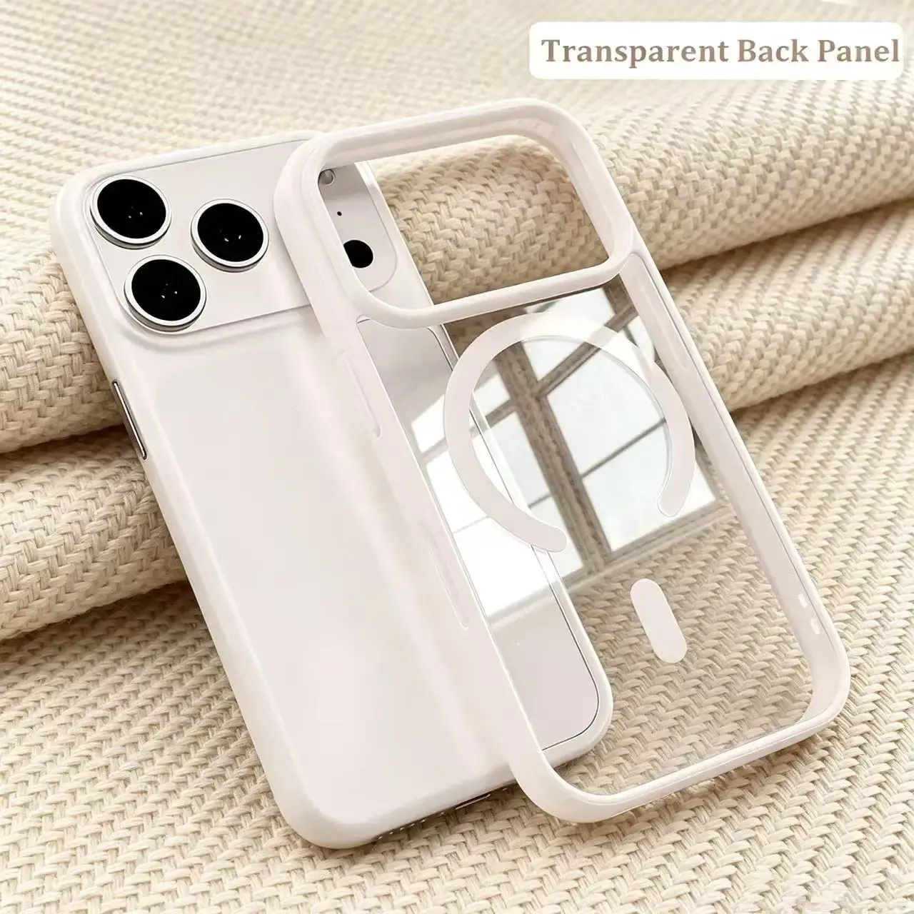 Coque magnétique compatible MagSafe pour iPhone 17 Air, 16, 16e, 15, 14 Plus, 13, 12, 11 Pro Max – Housse transparente en acrylique 2