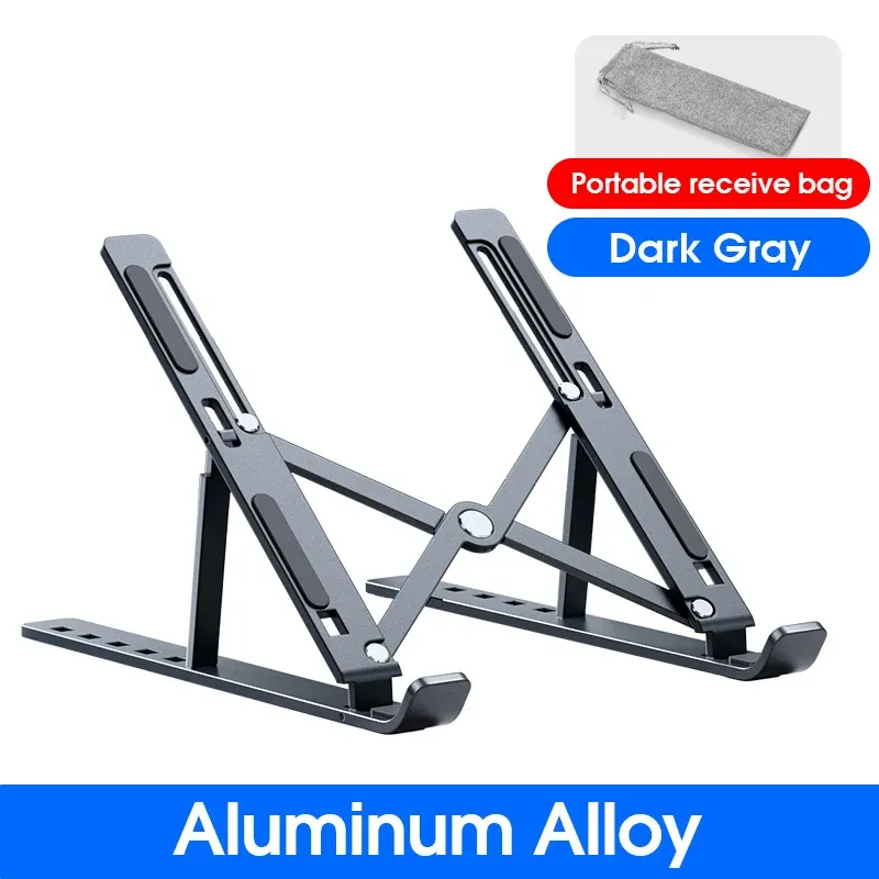 Support pour ordinateur portable en aluminium réglable, pliable et détachable pour MacBook 9