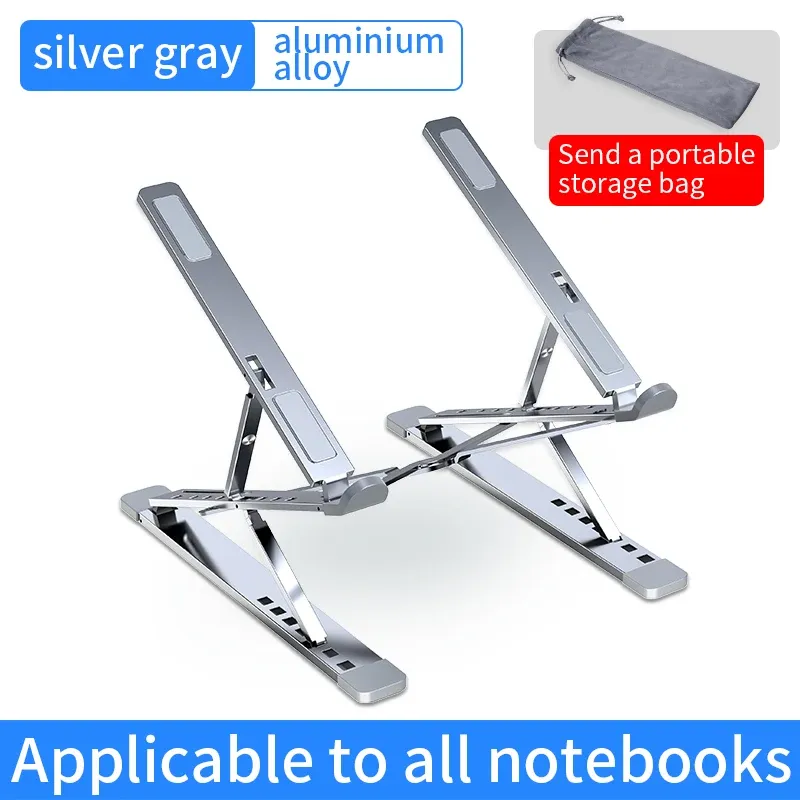 Support pour ordinateur portable en aluminium réglable, pliable et détachable pour MacBook 10