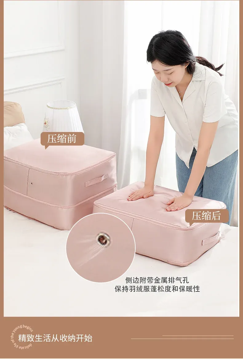 Organisation de vêtements avec sac de compression