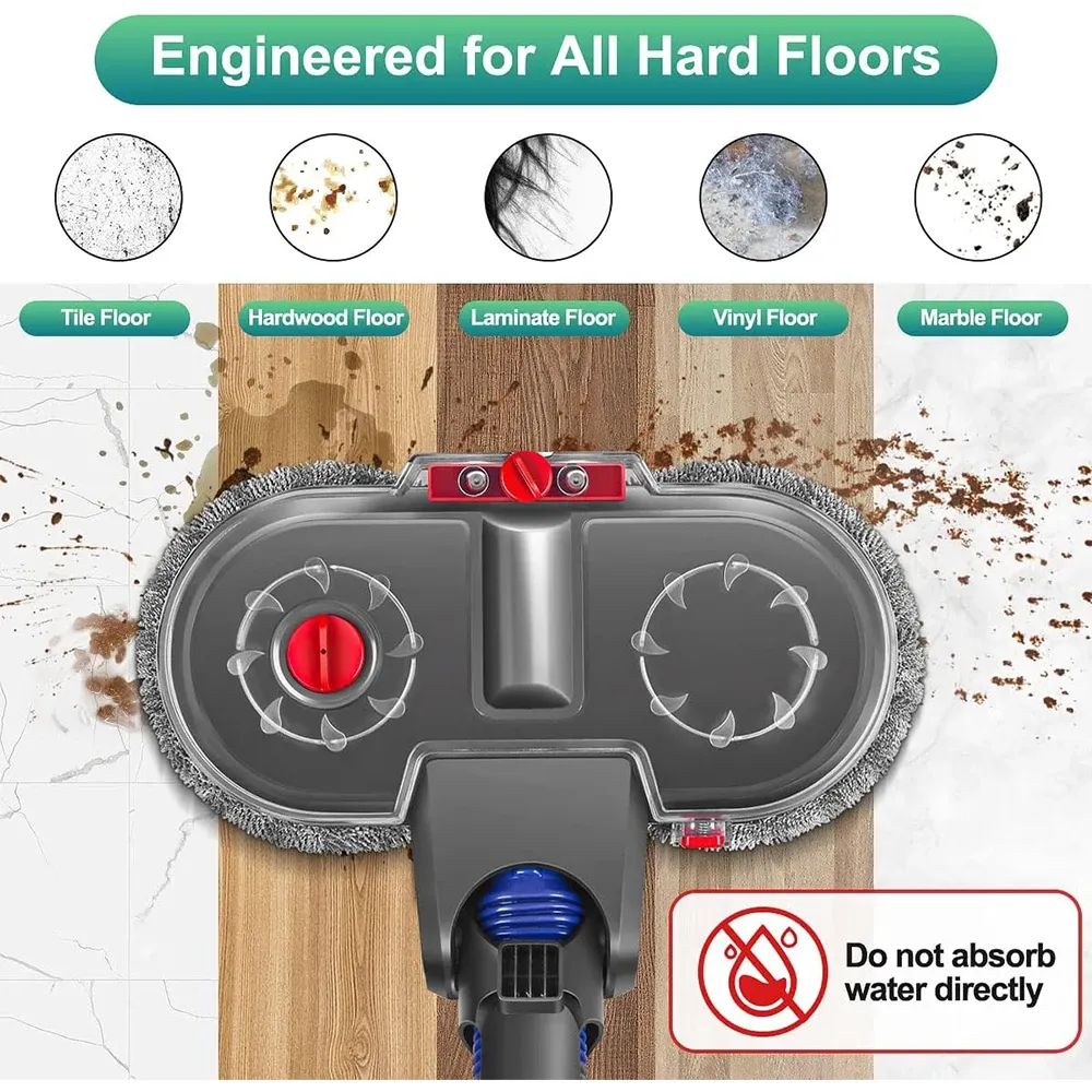Tête de brosse serpillère vue sous un autre angle