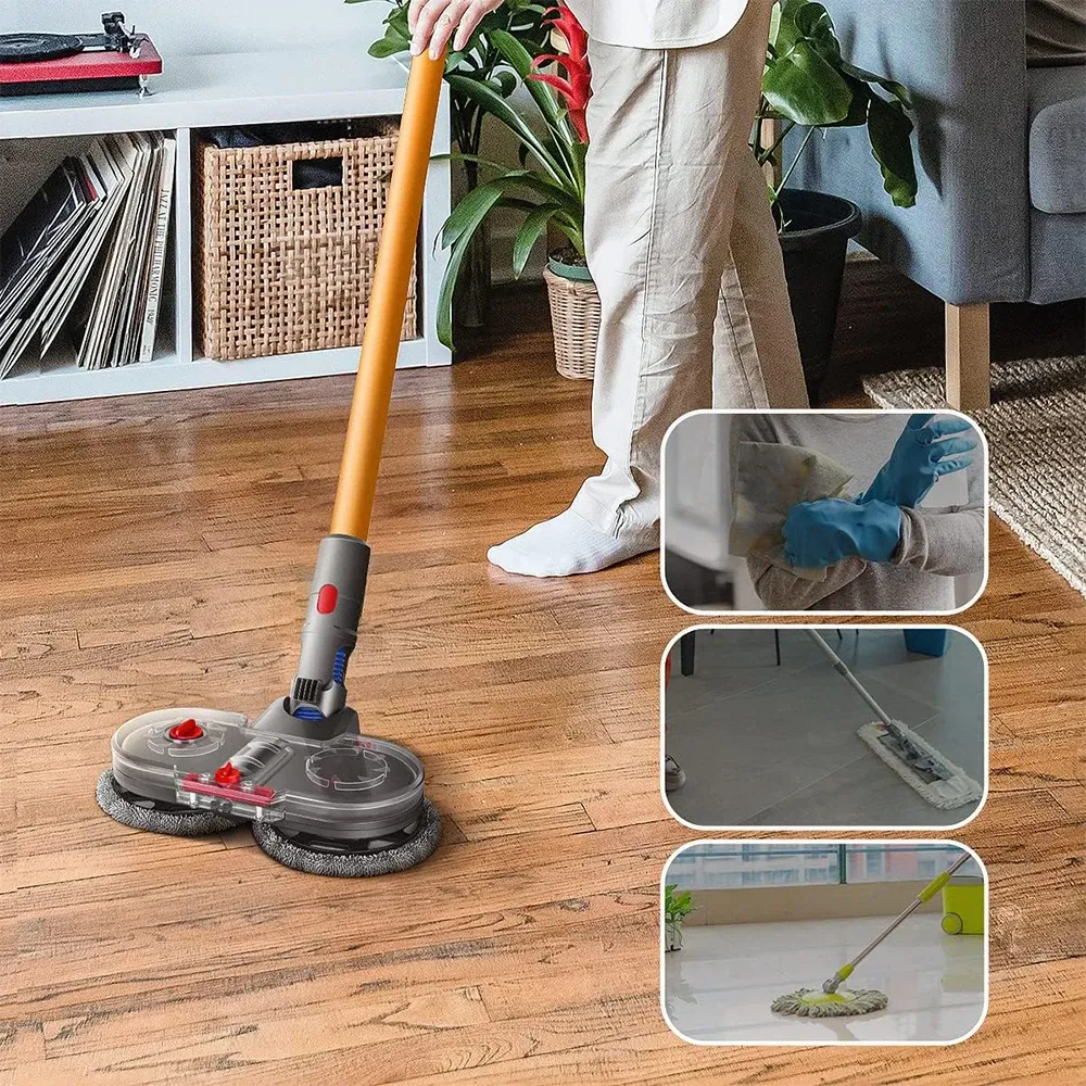 Détail de la tête de brosse serpillère