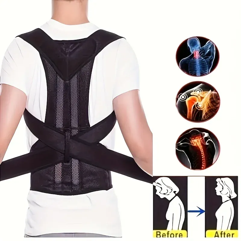 Correcteur de posture pour le dos, ceinture orthopédique réglable - Image 1