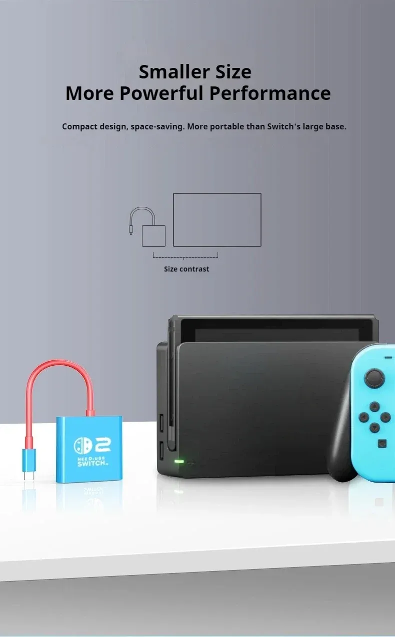 Station d'accueil pour Nintendo Switch 2, installation TV
