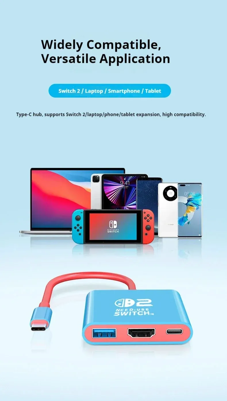 Station d'accueil pour Nintendo Switch 2, connexion à la console