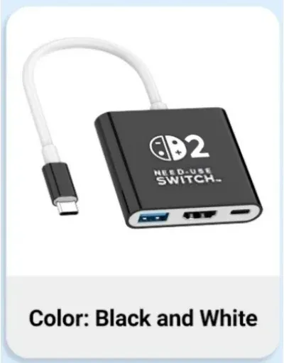 Station d'accueil USB-C pour Nintendo Switch avec sortie HDMI 4K 60 Hz, USB-C 3.0 et charge PD 100 W, compatible Switch 2, Switch et Switch OLED 9