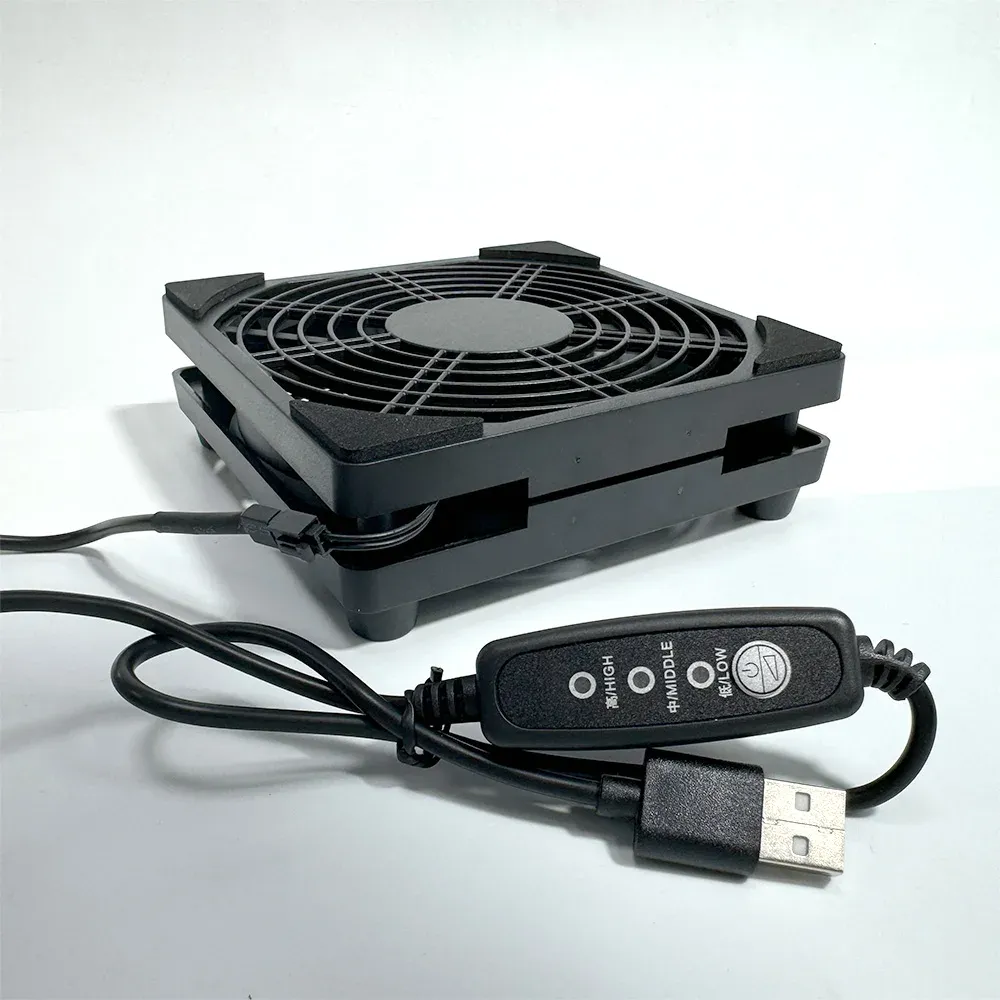 Ventilateur de refroidissement USB 5 V pour routeur, à trois vitesses réglables 5
