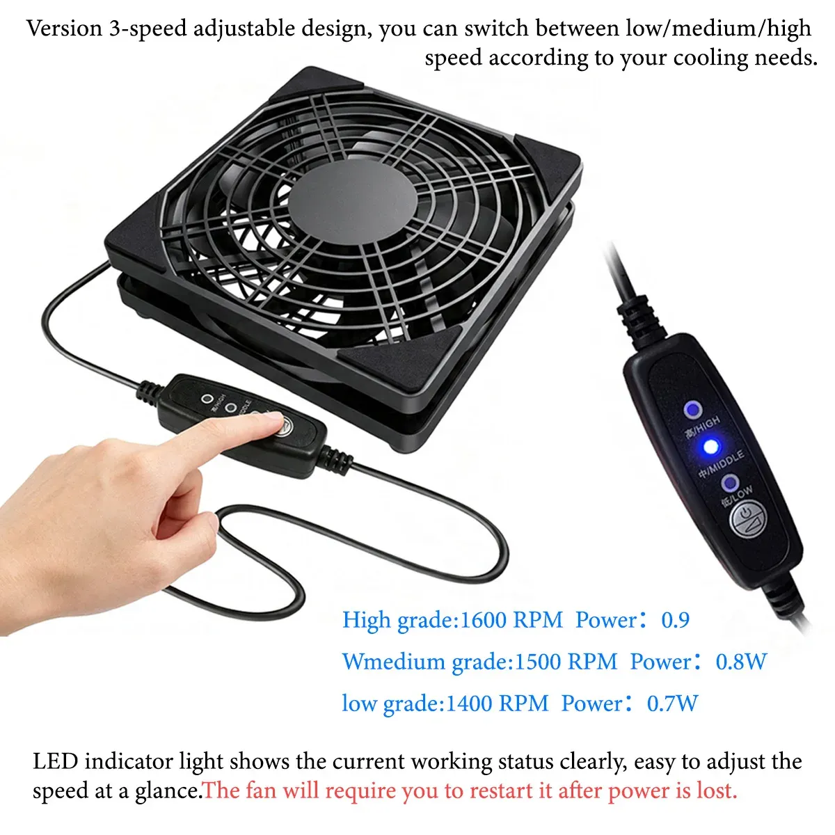 Ventilateur de refroidissement en situation d'utilisation
