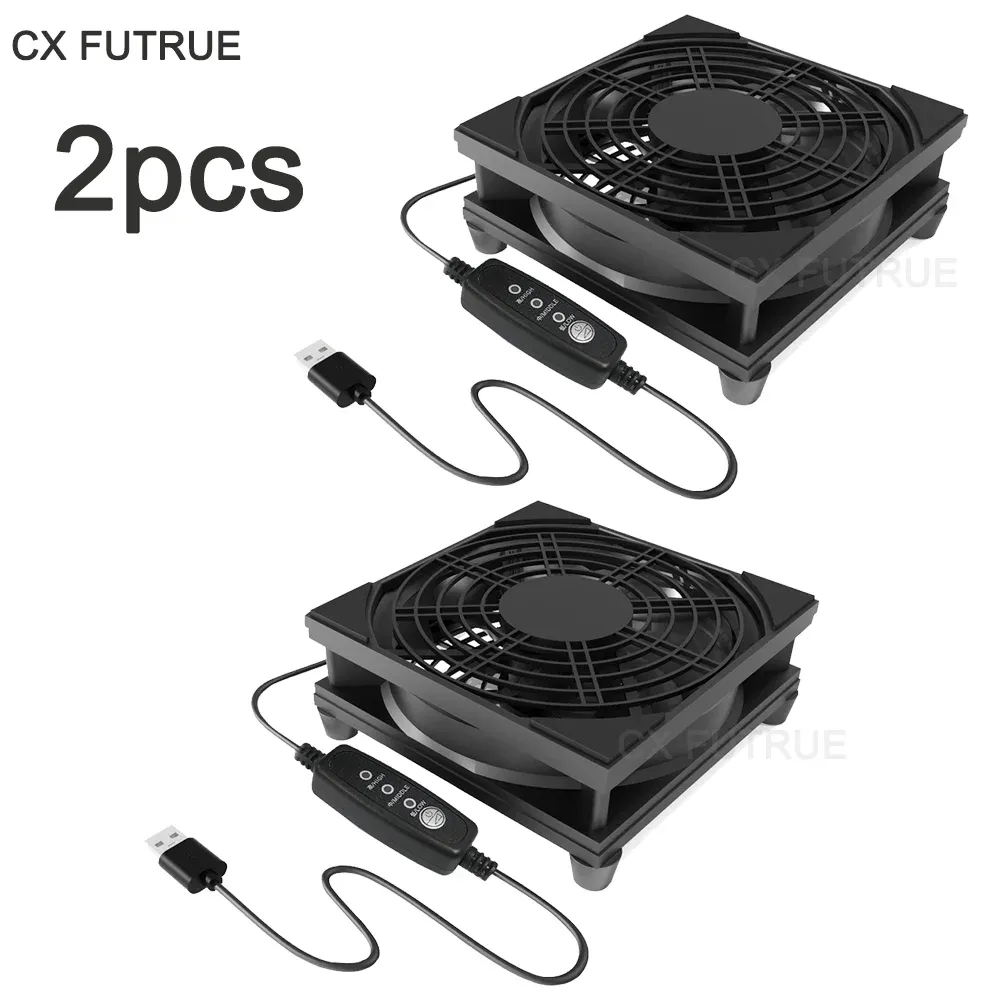 Ventilateur de refroidissement USB 5 V pour routeur, à trois vitesses réglables 7