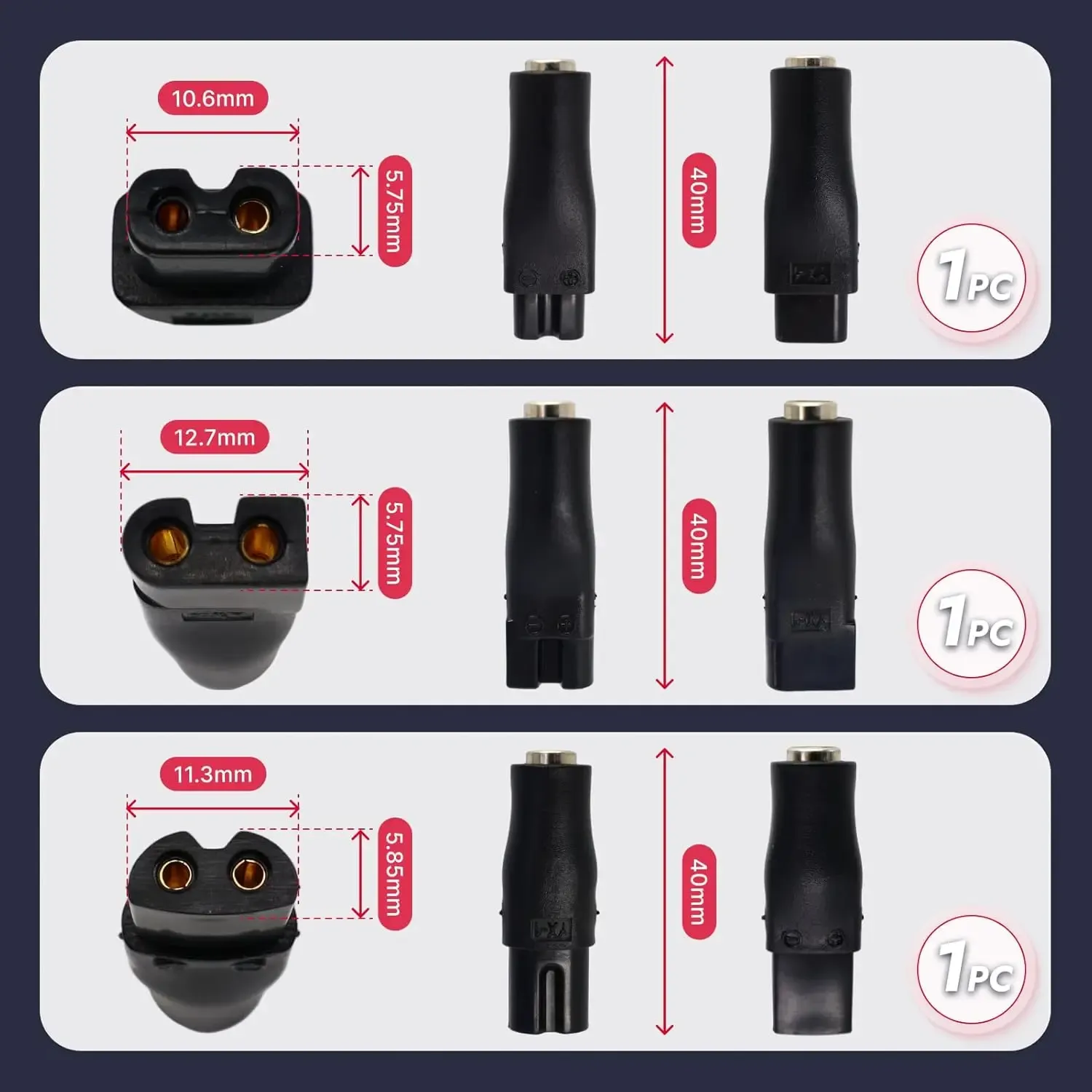 Cordon d'alimentation USB 5 V de remplacement pour tondeuses à cheveux, tondeuses à barbe et rasoirs (lot de 8) 3