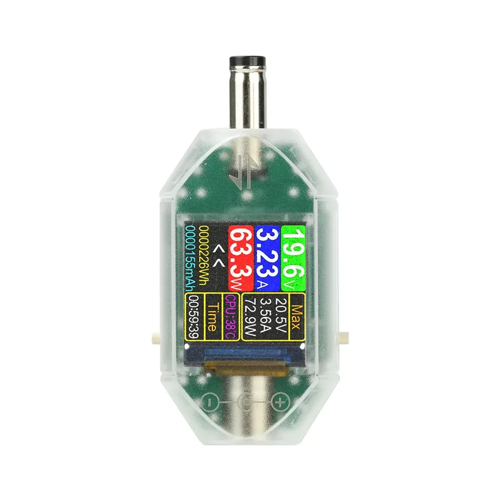 Testeur de courant et de tension haute précision DT550 – Entrée DC 4,5–50 V, 0–12 A, connecteur DC 5,5 × 2,5 mm 7