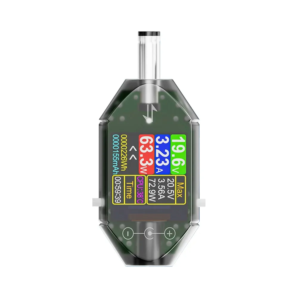 Testeur de courant et de tension haute précision DT550 – Entrée DC 4,5–50 V, 0–12 A, connecteur DC 5,5 × 2,5 mm 8