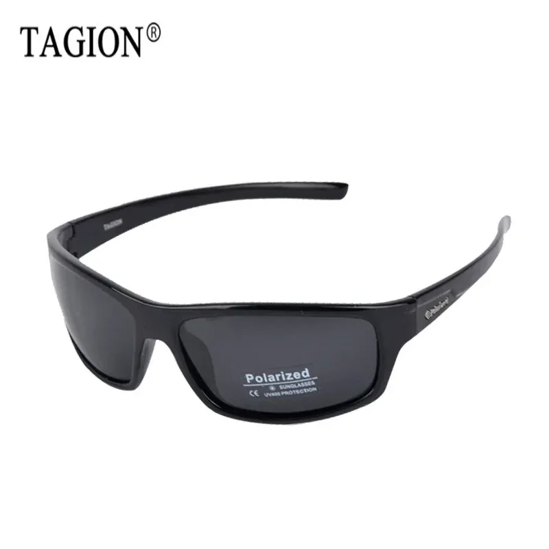 Lunettes de soleil polarisées pour homme, monture rectangulaire marron, verres de sport, protection UV400 13