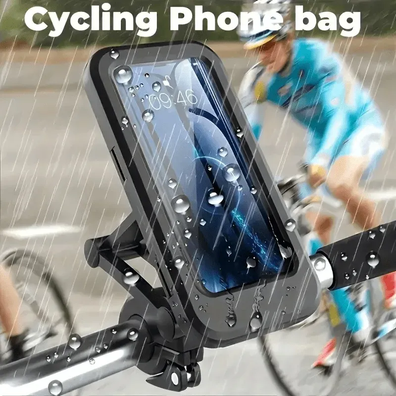 Support de téléphone pour moto et vélo étanche, magnétique et universel, pivotant à 360° et réglable 2