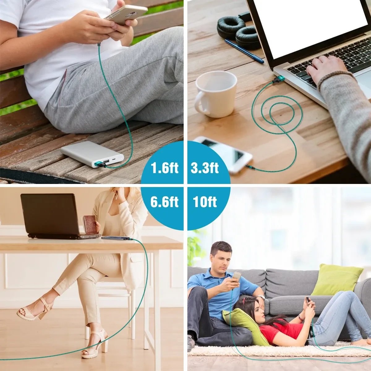 Câble de charge magnétique AUFU avec connecteur Micro USB et Type C, compatible iPhone 11 Pro, XS Max et Xiaomi, rotation à 540 degrés 6