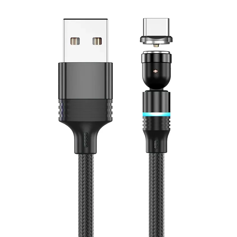 Câble de charge magnétique AUFU avec connecteur Micro USB et Type C, compatible iPhone 11 Pro, XS Max et Xiaomi, rotation à 540 degrés 7
