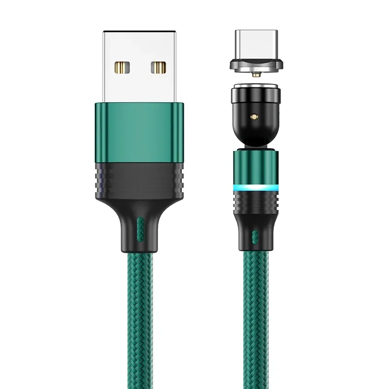 Câble de charge magnétique AUFU avec connecteur Micro USB et Type C, compatible iPhone 11 Pro, XS Max et Xiaomi, rotation à 540 degrés 9