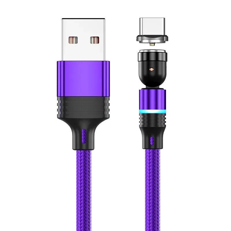 Câble de charge magnétique AUFU avec connecteur Micro USB et Type C, compatible iPhone 11 Pro, XS Max et Xiaomi, rotation à 540 degrés 10