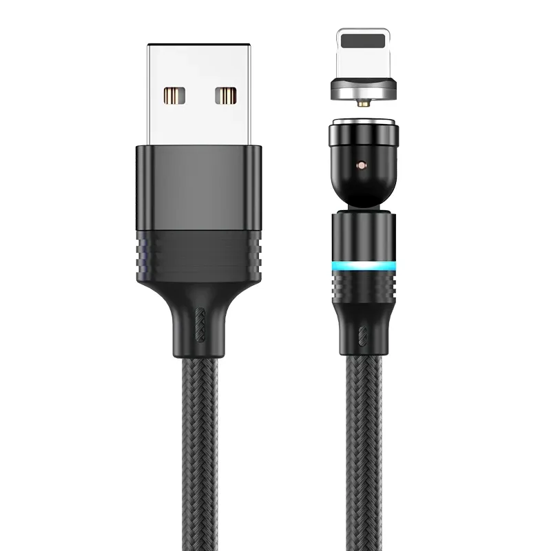 Câble de charge magnétique AUFU avec connecteur Micro USB et Type C, compatible iPhone 11 Pro, XS Max et Xiaomi, rotation à 540 degrés 18