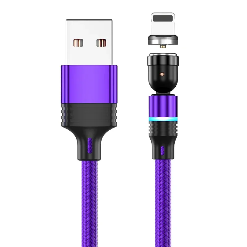 Câble de charge magnétique AUFU avec connecteur Micro USB et Type C, compatible iPhone 11 Pro, XS Max et Xiaomi, rotation à 540 degrés 22