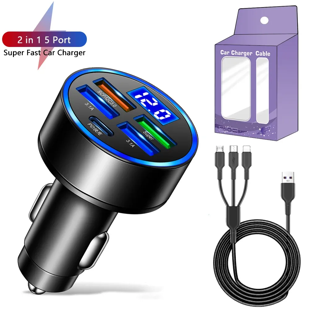 Design compact du chargeur de voiture