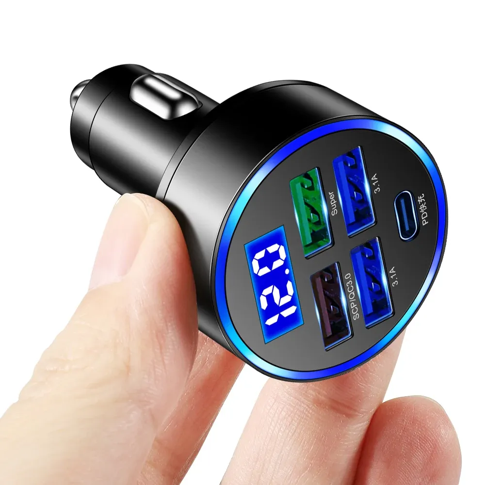 Chargeur de voiture avec smartphone connecté