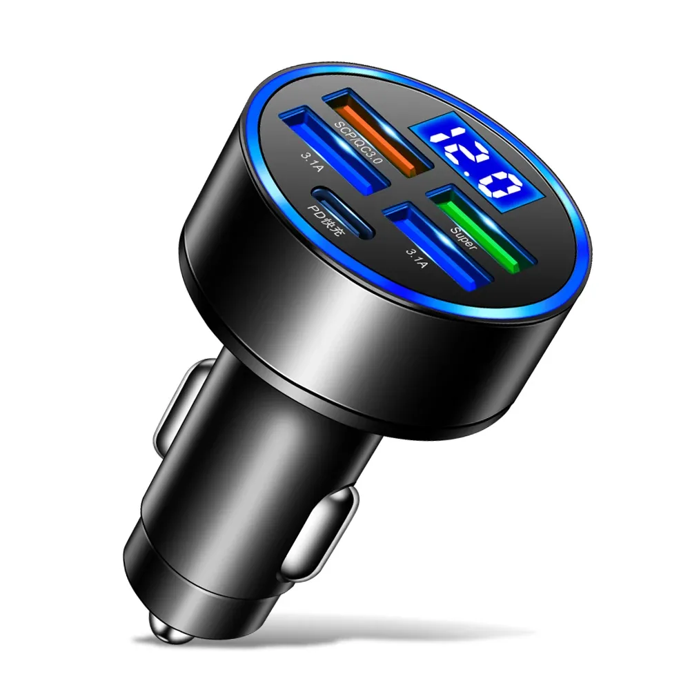 Chargeur de voiture USB-C 250 W PD à charge rapide pour iPhone 13 Pro, Xiaomi, Huawei et Samsung 7