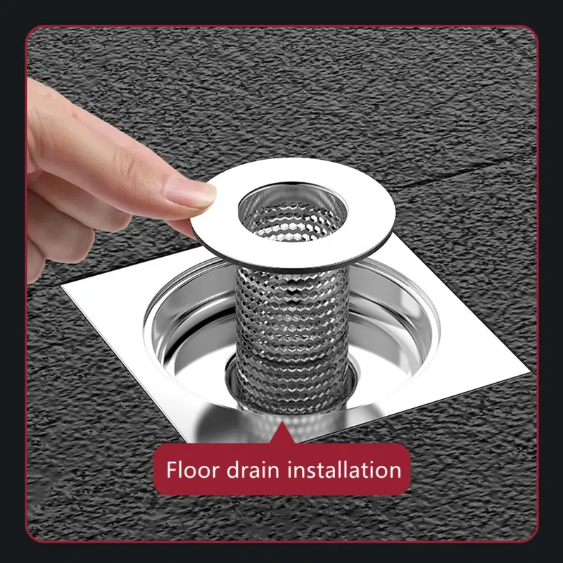 Filtre de vidange en acier inoxydable, finition