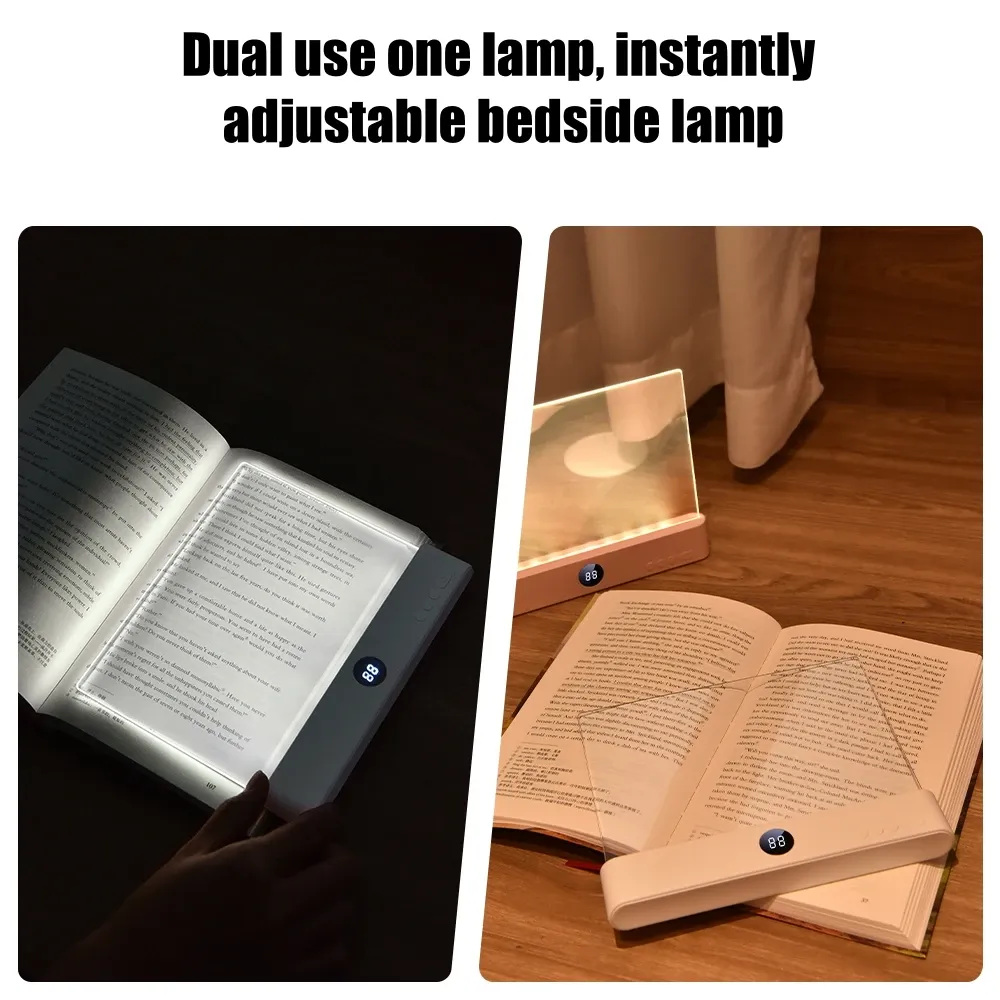 Lampe de lecture LED à pince rechargeable USB avec vision nocturne et protection des yeux, idéale pour les étudiants et la lecture de nuit 2