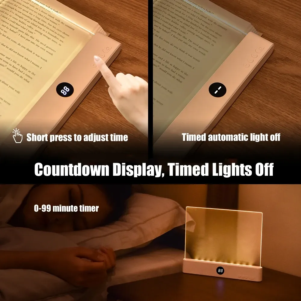 Lampe de lecture LED à pince rechargeable USB avec vision nocturne et protection des yeux, idéale pour les étudiants et la lecture de nuit 3