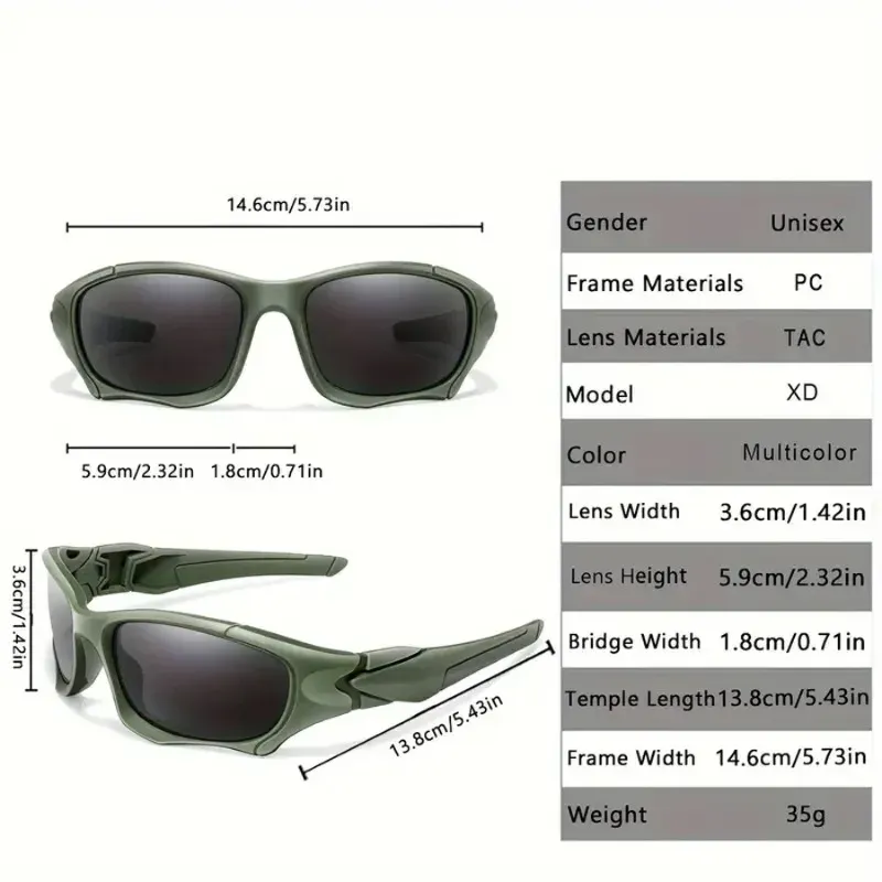 Lunettes de soleil polarisées pour sports de plein air, monture incurvée résistante aux chocs, verres protecteurs, mixtes, idéales pour la conduite 6