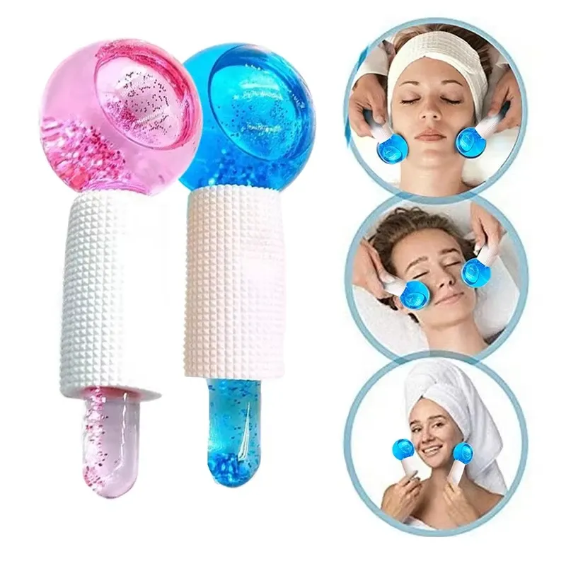 Grande boule de cristal rafraîchissante pour le visage et les yeux, outil de massage à ondes d'eau pour le soin de la peau - Image 1