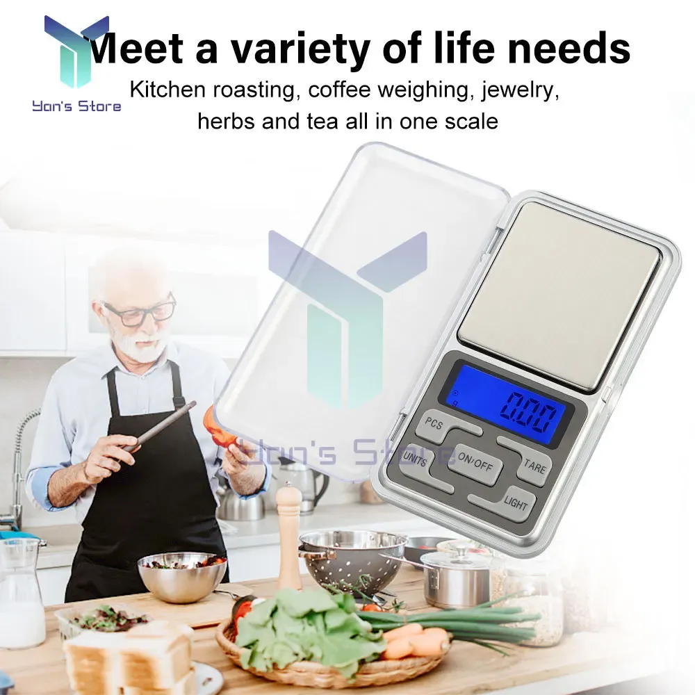 Mini balance numérique de précision 500 g / 0,1 g à écran LCD, balance de poche pour bijoux 5