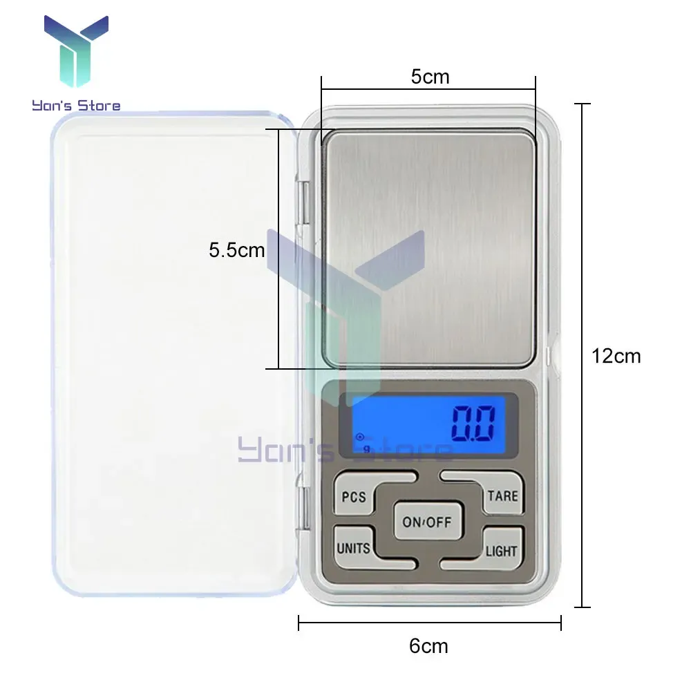 Mini balance numérique de précision 500 g / 0,1 g à écran LCD, balance de poche pour bijoux 6