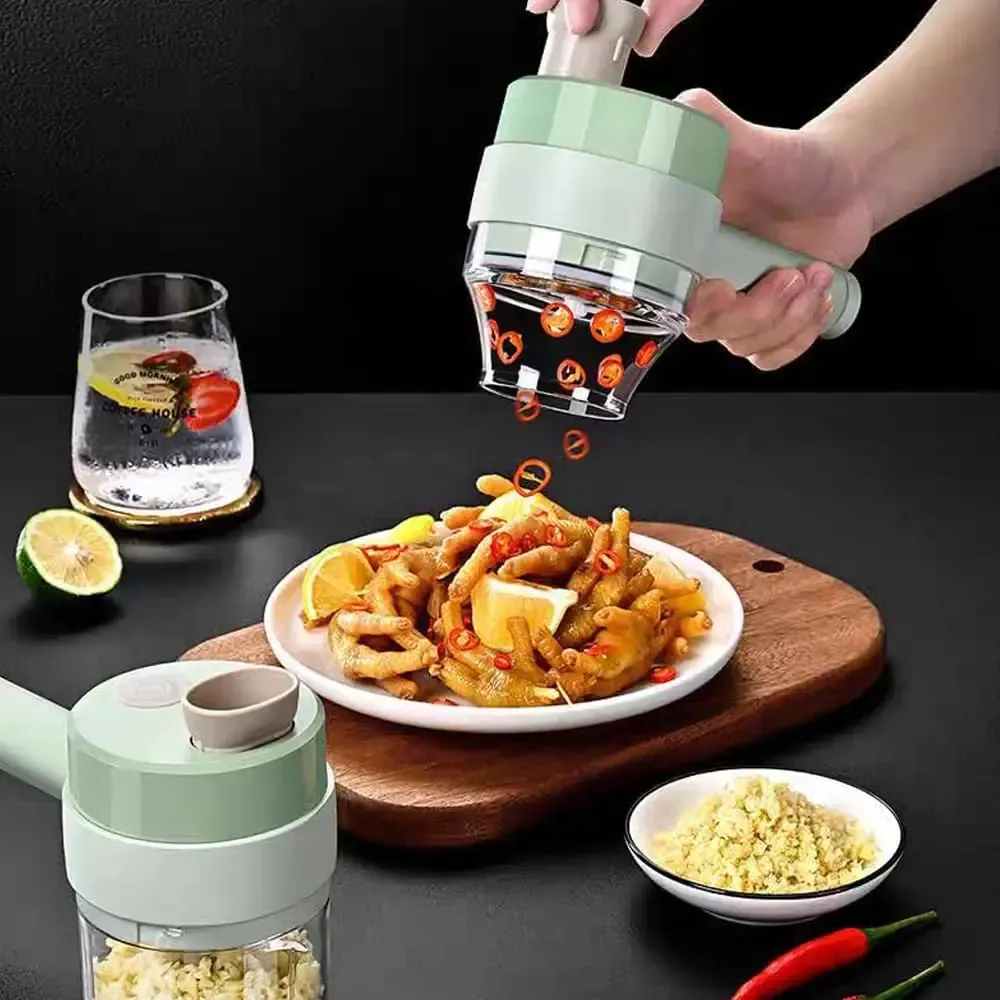 Coupe-légumes électrique multifonction, mini hachoir USB pour fruits et viande, accessoires de cuisine 2