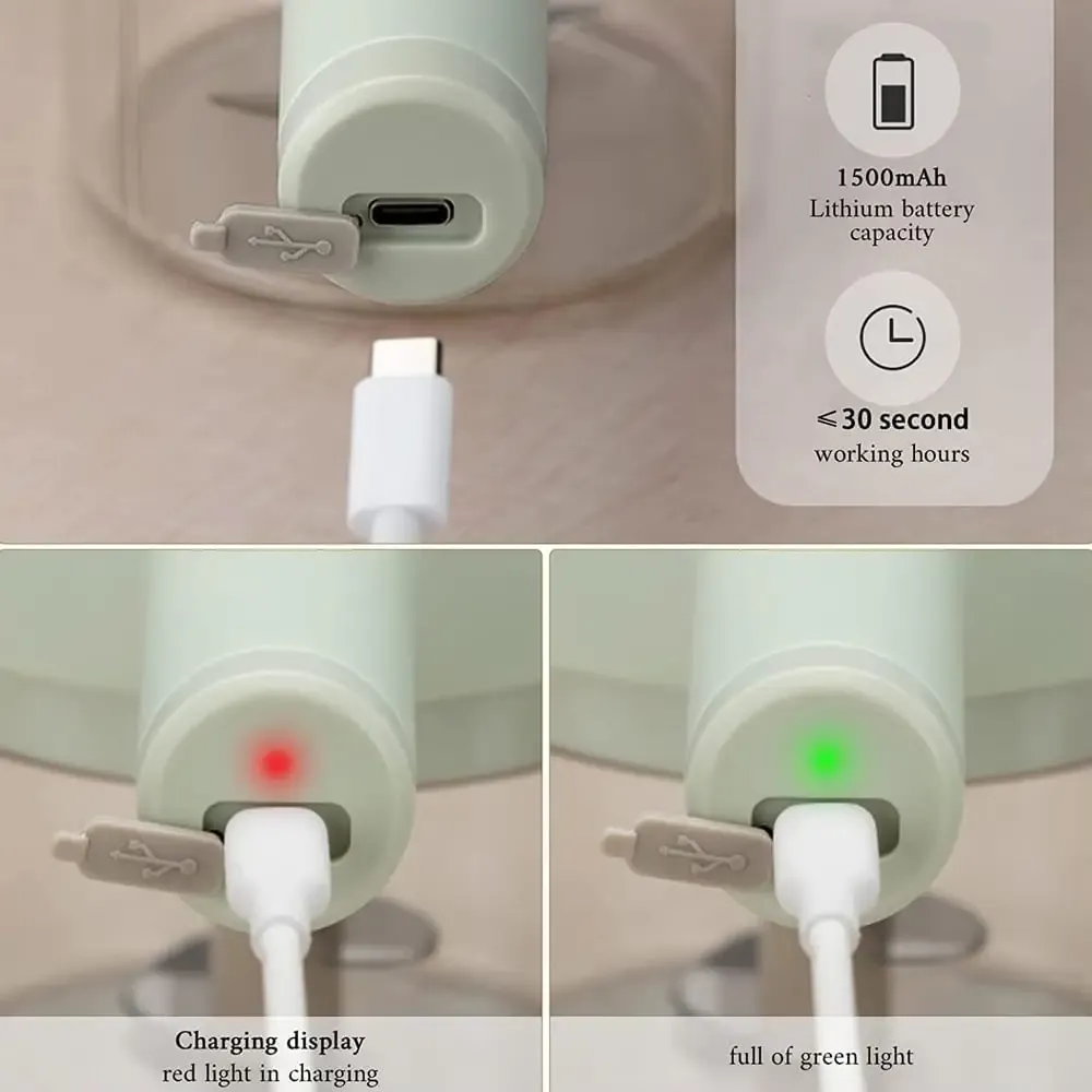 Coupe-légumes électrique multifonction, mini hachoir USB pour fruits et viande, accessoires de cuisine 4