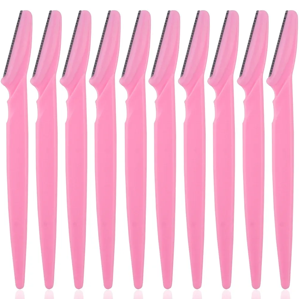Rasoir à sourcils portable pour femme, lot de 3, 4 ou 10 pièces, lames de sécurité pour le visage et les yeux 10