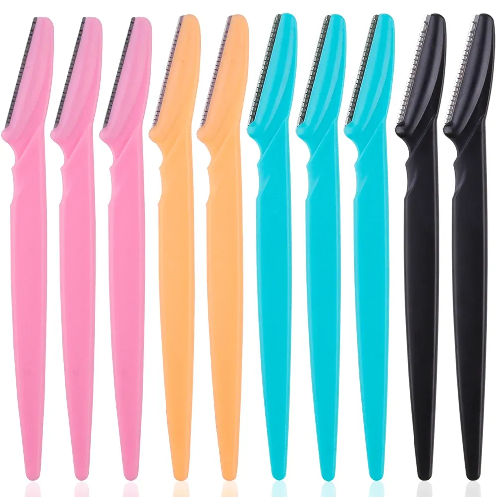 Rasoir à sourcils portable pour femme, lot de 3, 4 ou 10 pièces, lames de sécurité pour le visage et les yeux 8