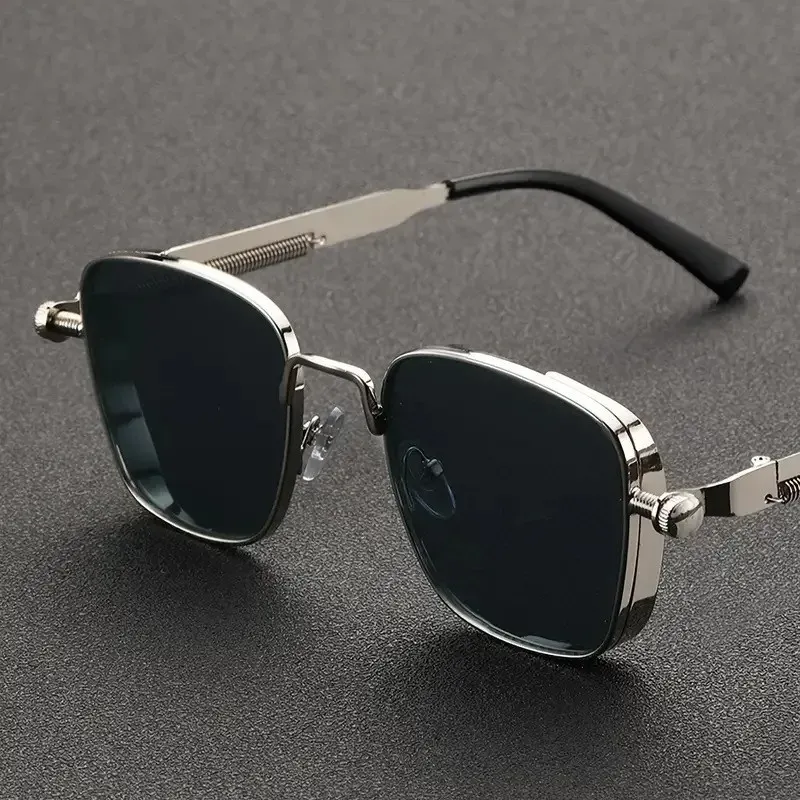 Lunettes de soleil polarisées pour homme en métal, protection anti-UV, idéales pour la conduite