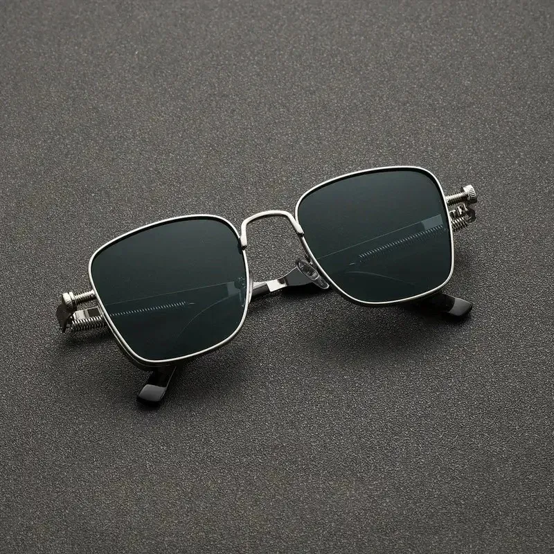 Lunettes de soleil polarisées pour homme en métal, protection anti-UV, idéales pour la conduite 2