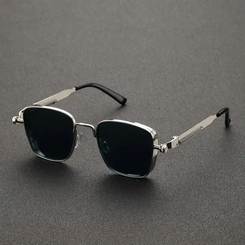 Lunettes de soleil polarisées pour homme en métal, protection anti-UV, idéales pour la conduite 7
